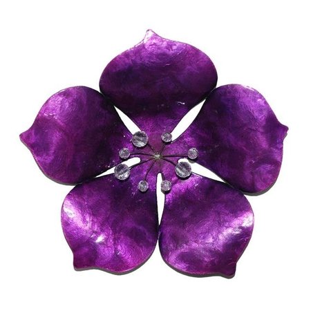 ECO STYLE HOME Eangee Home Design esh158 Wall Flower Metal Decor Purple m6002 p